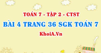 Bài 4 trang 36 SGK Toán 7 tập 2 Chân trời sáng tạo